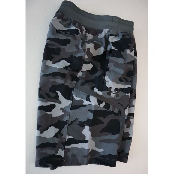Under Armour 1373868-001 Men's Sz M Black Camo UA Elite Cargo Printed Shorts - Picture 7 of 8